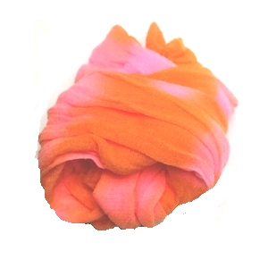 Meia de Seda Mesclada Laranja e Rosa m32