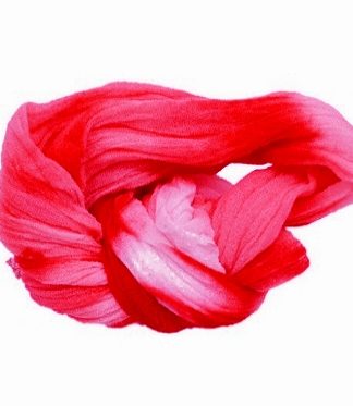 Meia de Seda Mesclada Vermelho e Branco m04