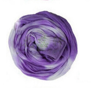 Meia de Seda Mesclada Violeta e Branco 11