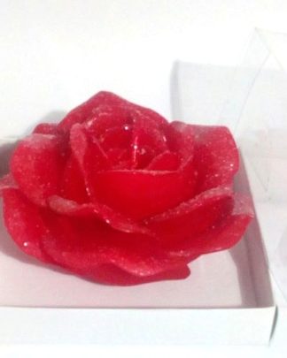 Vela Rosa Vermelha 9cm