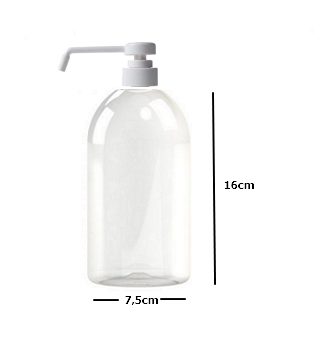 FRASCO PET TRANSPARENTE 500 ml DOSEADOR LONGO
