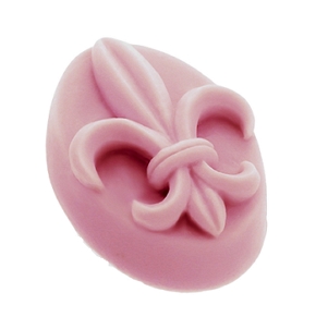 Molde Silicone Oval Flor de Lis