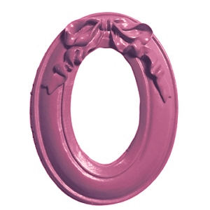 Molde Silicone Moldura Oval com Laço