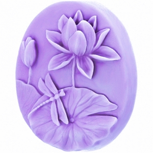 Molde Silicone Flor de Lotus com Libelinha