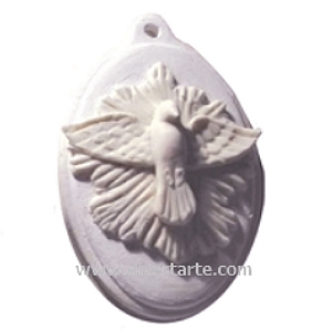 Placa Espirito Santo em gesso perfumado