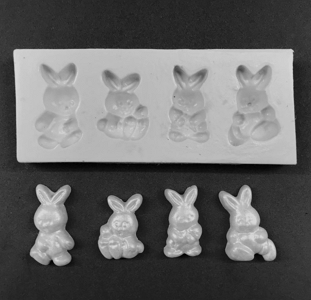 Molde Silicone Coelhinhos da Pascoa