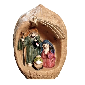 Molde Silicone 3d Presépio Casca de Noz Medio