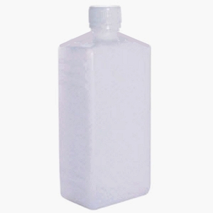 Frasco Plastico Retangular Natural 500 ml com tampa de rosca