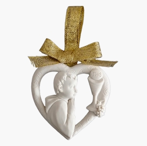 Coração Comunhão Menino gesso perfumado
