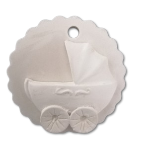 Carrinho de bebe gesso perfumado