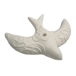 Andorinha 3d com arabescos em gesso