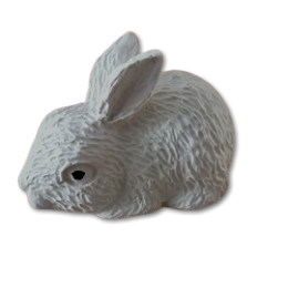 Coelho 3d em gesso