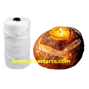 Pavio algodão fino para velas comestiveis de manteiga
